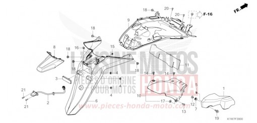 GARDE-BOUE ARRIERE SH350ASM de 2021
